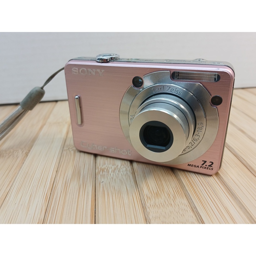 Sony Cyber-shot DSC-W55 7.2MP Digital Camera Pink Bundle w/ battery and charger